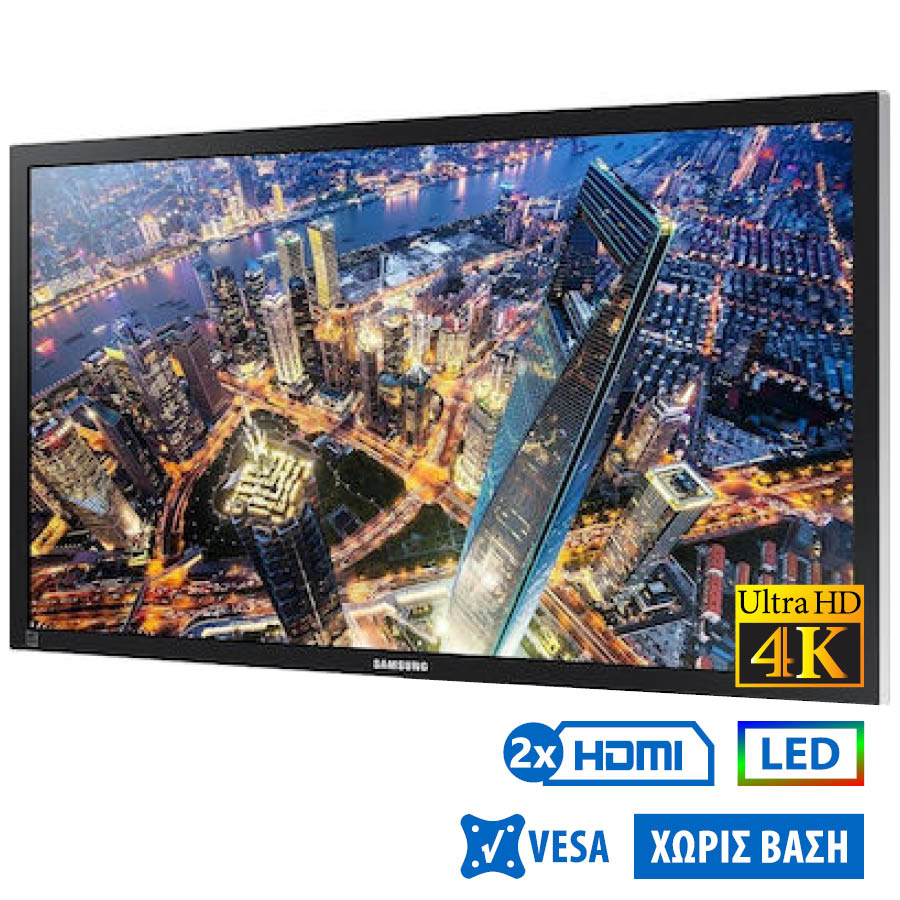 100016_1 Used Monitor U28E590 LED/Samsung/28\"UHD 4k/3840x2160/Wide/No Stand/Black/DP & 2x HDMI - Image 1