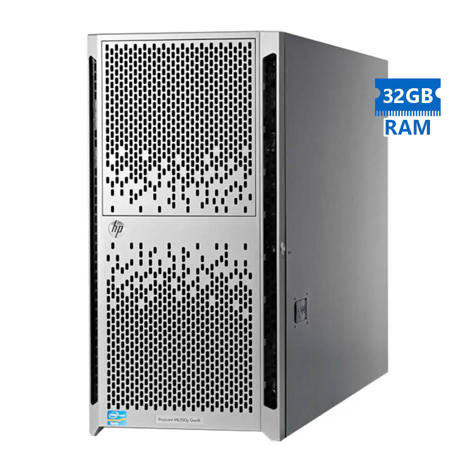 101047_1 Refurbished Server HP ML350P G8 Tower E5-2609/32GB DDR3/No HDD/DVD/16xSFF/2xPSU - Image 1