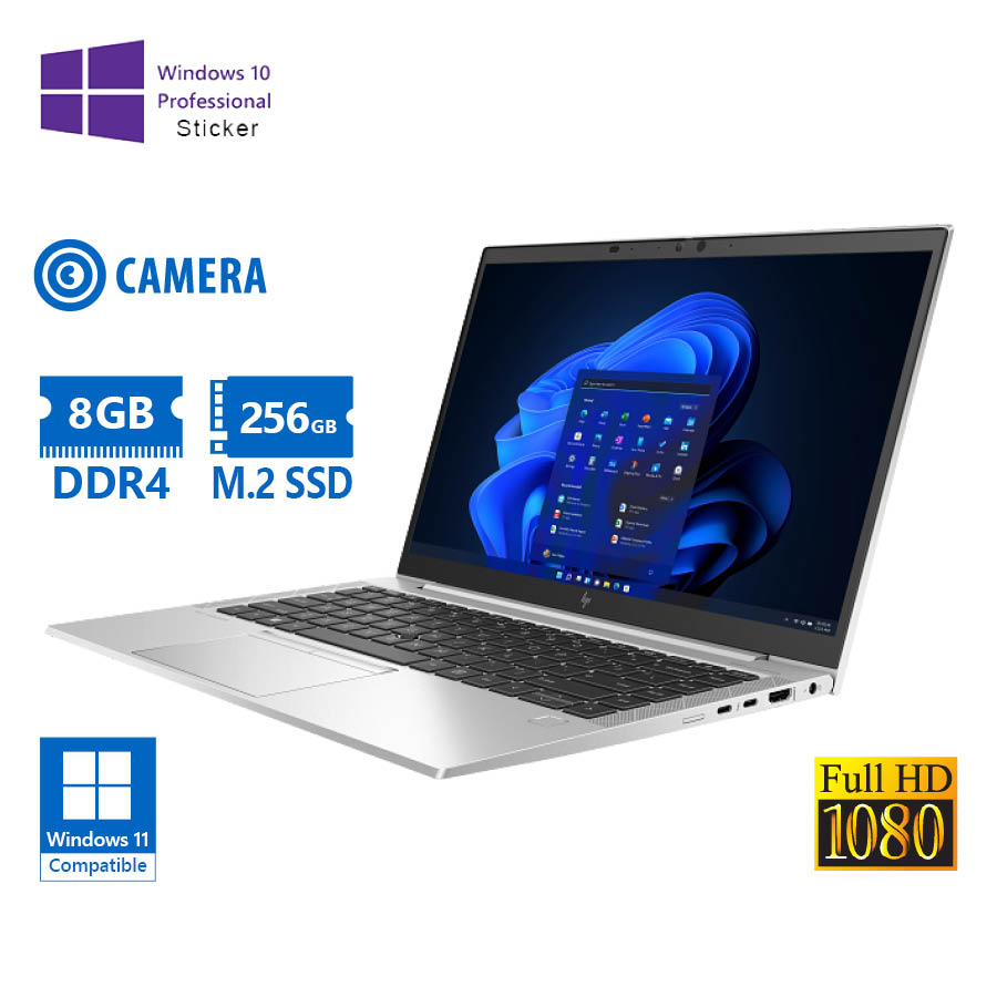 101778_1 HP (A-) Elitebook 840 G7 i5-10310U/14``FHD/8GB DDR4/256GB M.2 SSD/No ODD/Camera/10P Grade A- Refurbi - Image 1