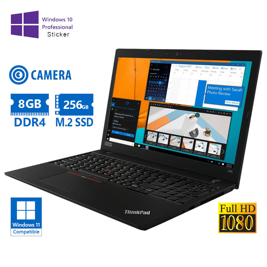 102115_1 Lenovo (A-) ThinkPad L590 i5-8265U/15.6``FHD/8GB DDR4/256GB M.2 SSD/No ODD/Camera/10P Grade A- Refur - Image 1