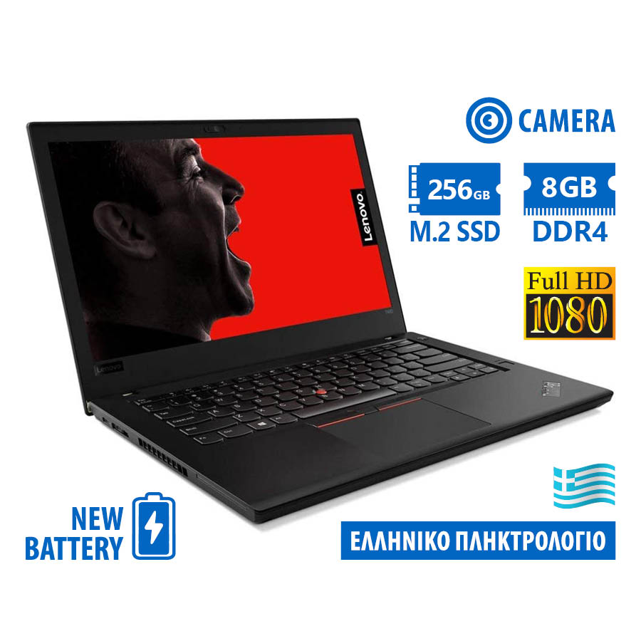 101587_1 Lenovo ThinkPad T480 i5-7300U/14``FHD/8GB DDR4/256GB M.2 SSD/No ODD/Camera/New Baterry/Grade A Refur - Image 1