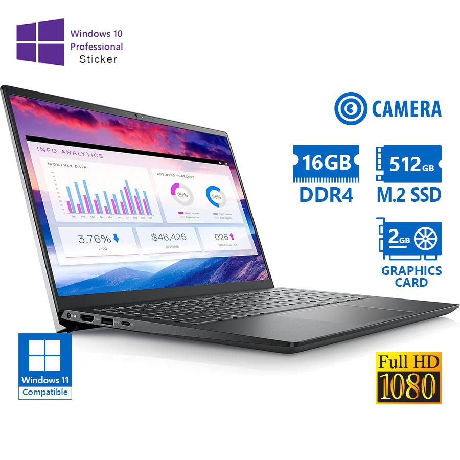 102180_1 Dell (A-) Vostro 14 5410 i7-11370H/14``FHD/16GB DDR4/512GB M.2 SSD/No ODD/GeForce MX450 (2GB)/Camera - Image 1