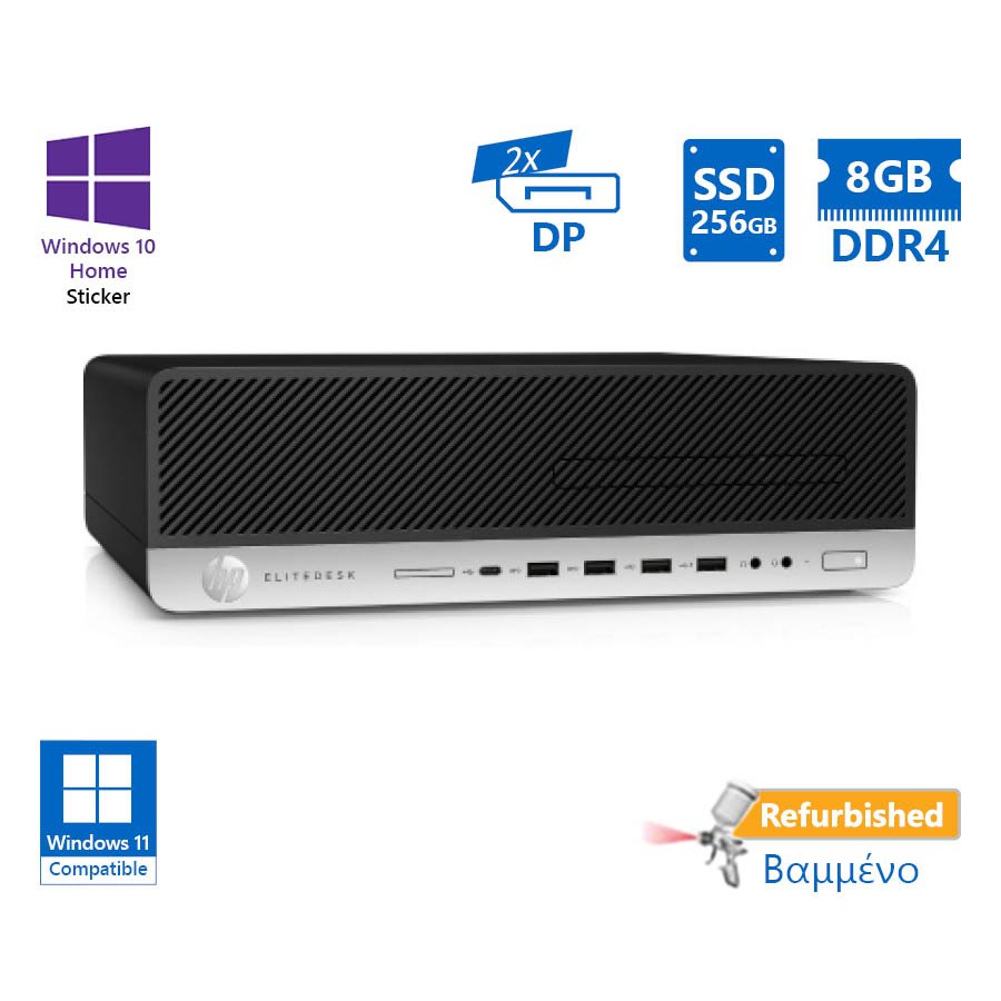 102318_1 HP 800G4 SFF i5-8500/8GB DDR4/256GB SSD/No ODD/10H Grade A+ Refurbished PC - Image 1