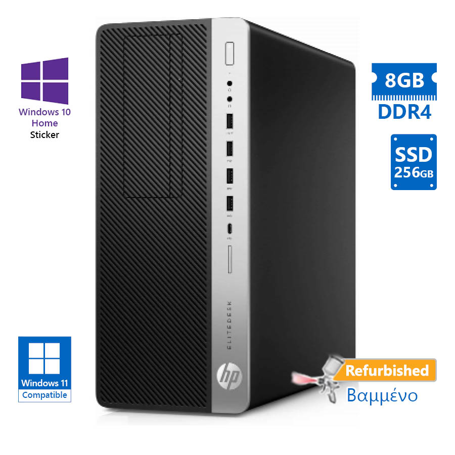 102346_1 HP 800G4 Tower i5-8500/8GB DDR4/256GB SSD/DVD/10H Grade A+ Refurbished PC - Image 1